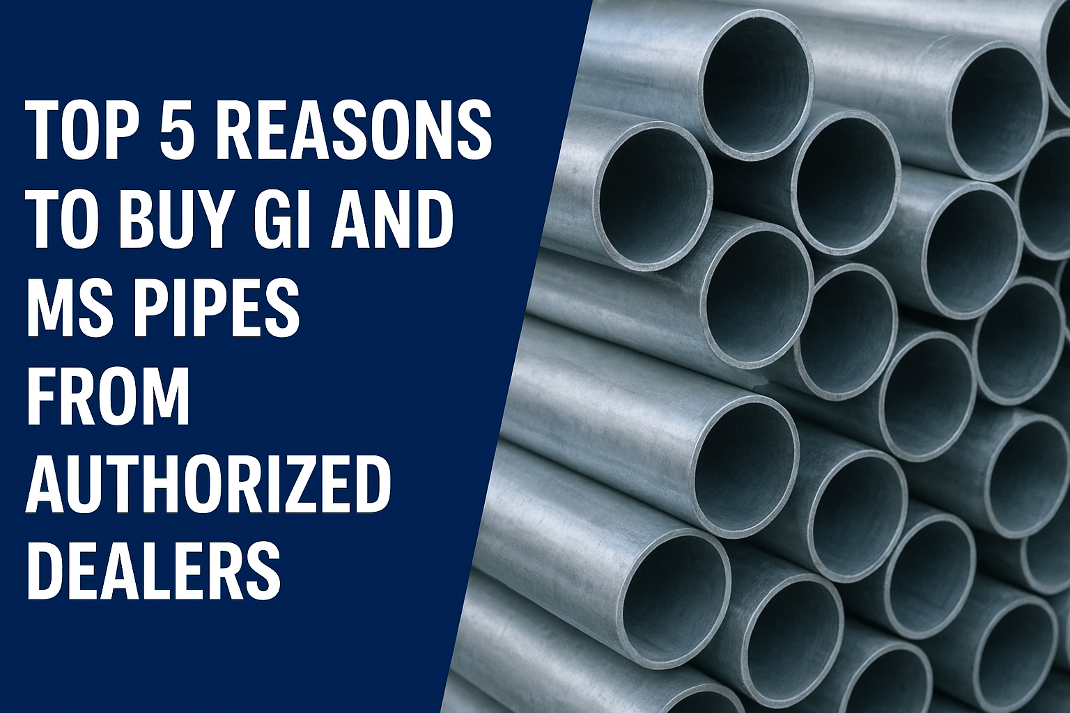 Top 5 Reasons to Buy GI and MS Pipes from Authorized Dealers